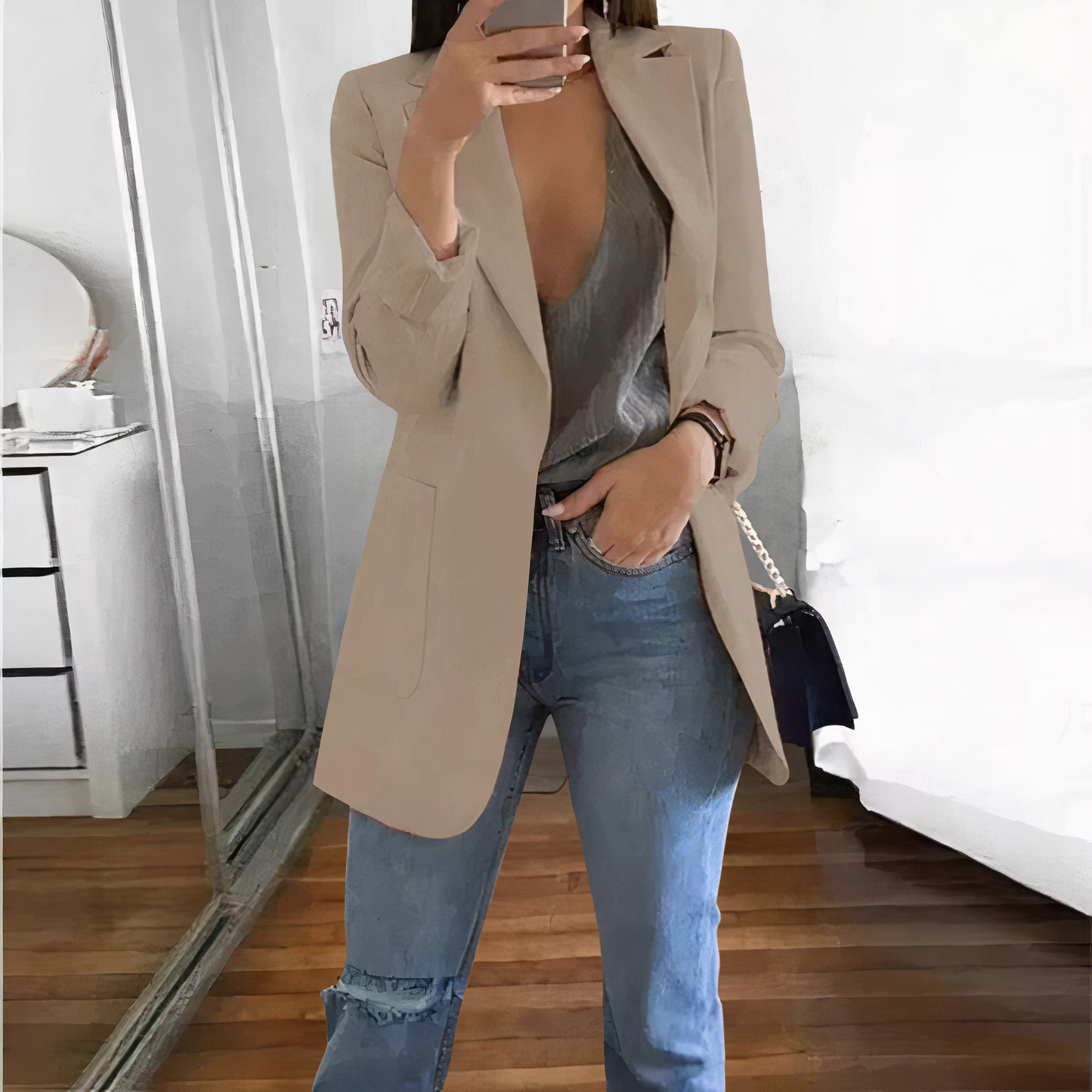 Street Wave Pink Blazer For Women Elegant Tailored Coat Versatile Office To Evening