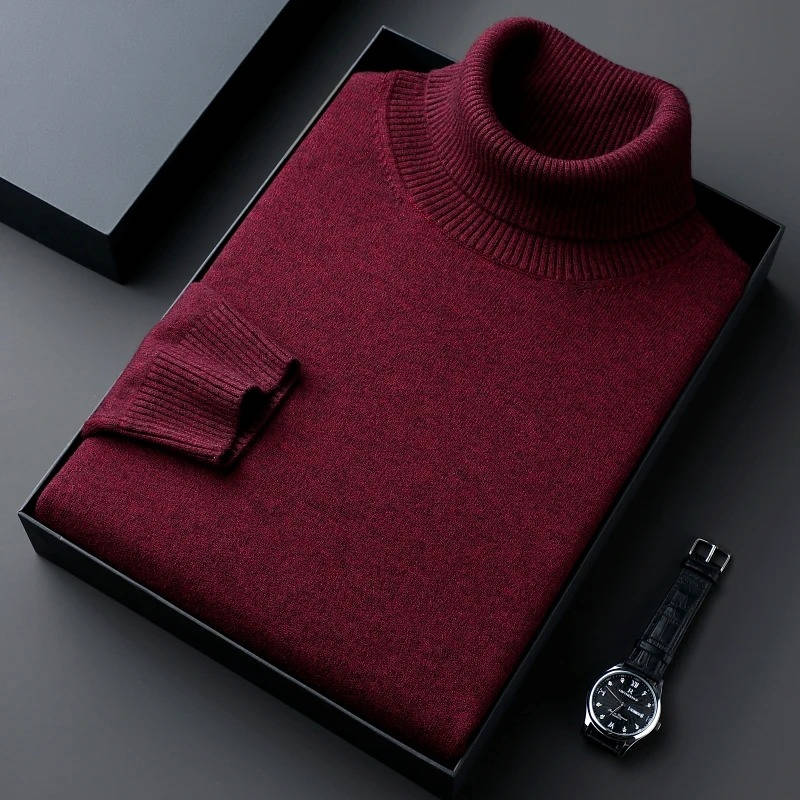 Men's Premium Turtleneck Sweater By Street-Wave Versatile Knit For Sharp Casual Winter Style