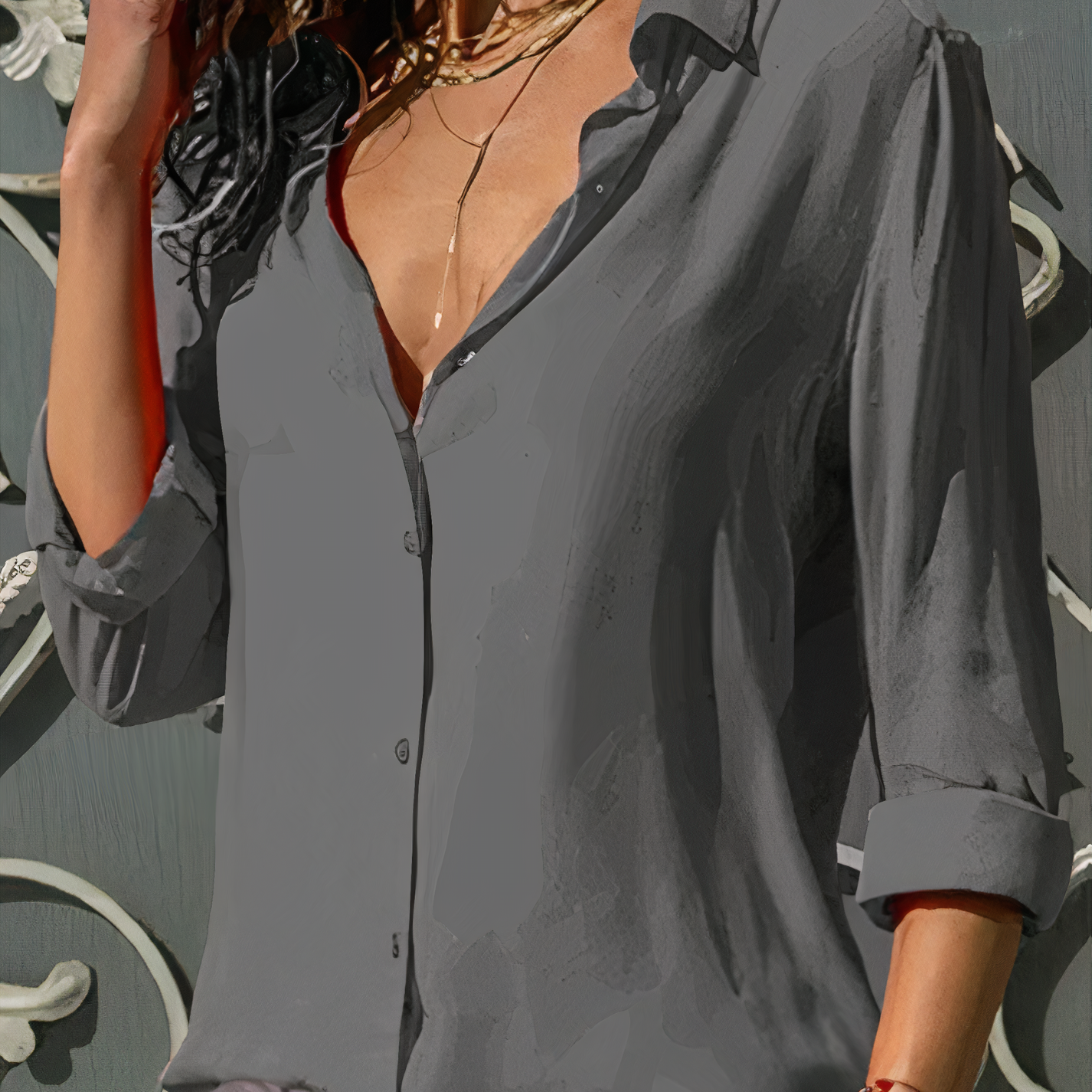 Street Wave Clara Chiffon Blouse For Women Elegant Breezy Office Top