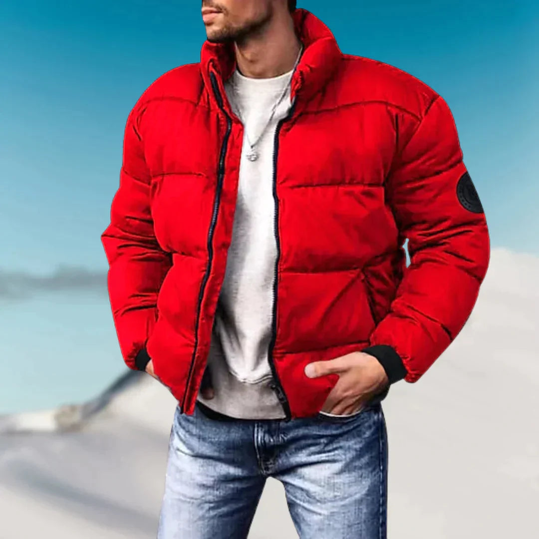 Street Wave Mens Puffer Jacket Warm Thick Insulated Down Filled Coat For Premium Winter Comfort And Style