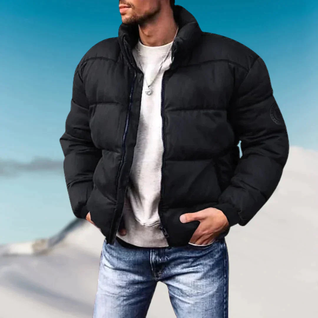 Street Wave Mens Puffer Jacket Warm Thick Insulated Down Filled Coat For Premium Winter Comfort And Style