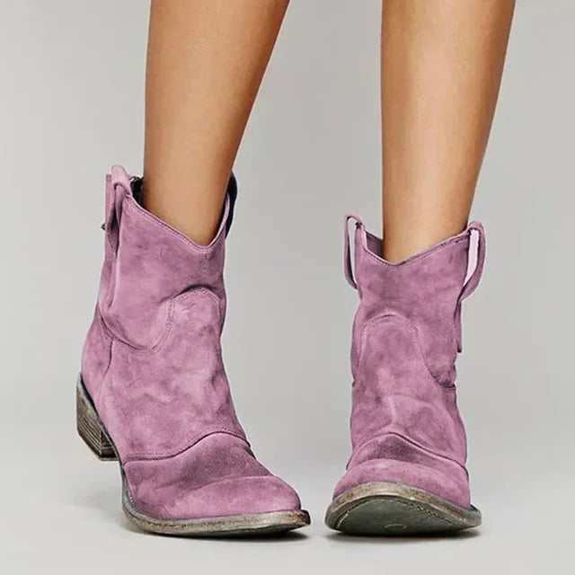 Streetwave Leather Boots for Women Vintage Style Ankle Boots With Rustic Charm And Comfort