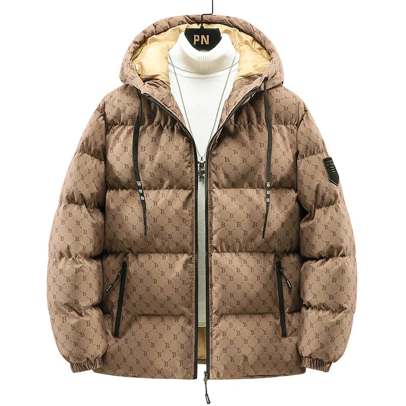 Street Wave Cotton Jacket With Bold Allover Letter Print For Urban Streetwear Fans
