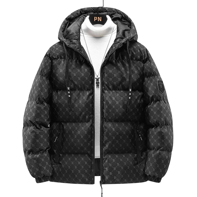 Street Wave Cotton Jacket With Bold Allover Letter Print For Urban Streetwear Fans