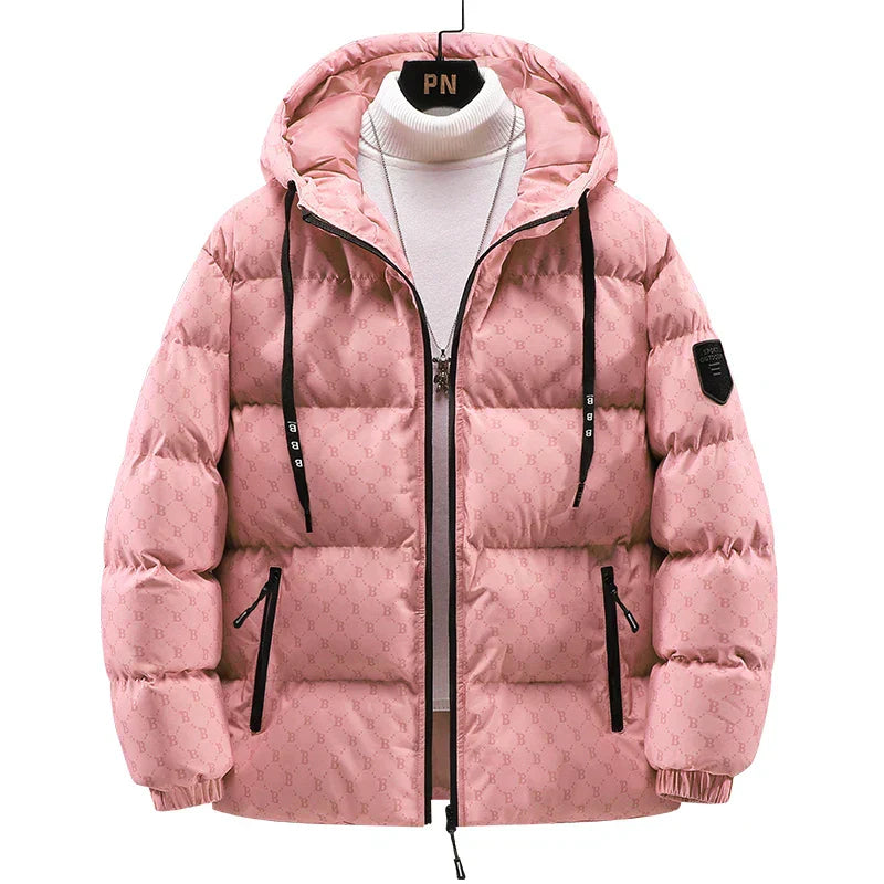Street Wave Cotton Jacket With Bold Allover Letter Print For Urban Streetwear Fans
