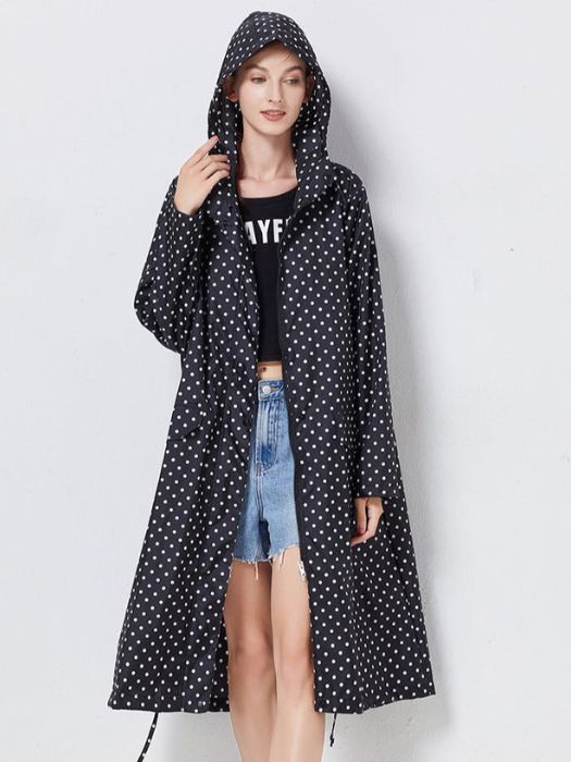 Street-Wave Ladies Rosalen Plaid Raincoat Windbreaker Hooded All Weather Waterproof Coat