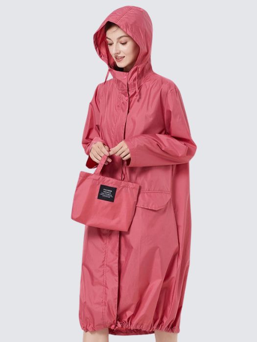 Street-Wave Ladies Rosalen Plaid Raincoat Windbreaker Hooded All Weather Waterproof Coat