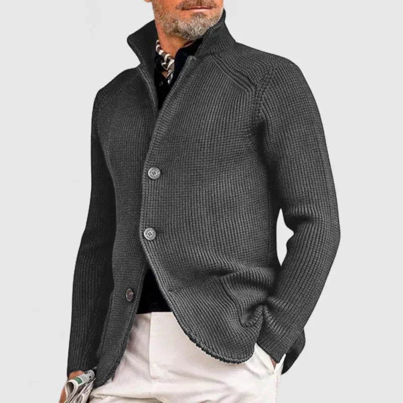 Street-wave Men's Knit Vest With Button Closure Elegant Warmth Versatile Style For Modern Gents