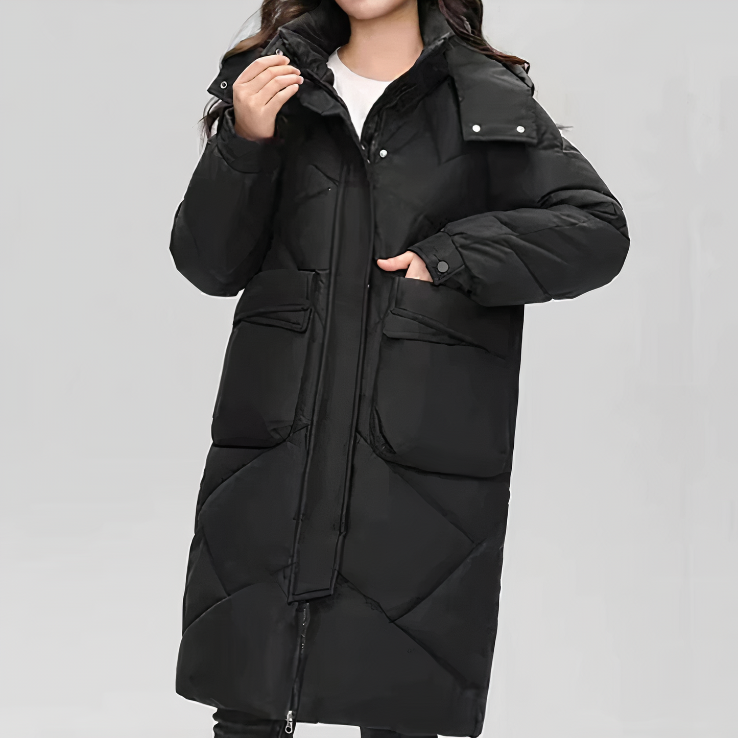 Street-wave Long Down Coat For Women Thick Ultra Warm Puffer Jacket With Plush Insulation