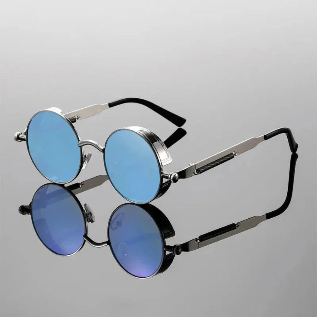 Raven Steampunk Round Sunglasses Gold Frame By Waylynn For Bold Trendsetters