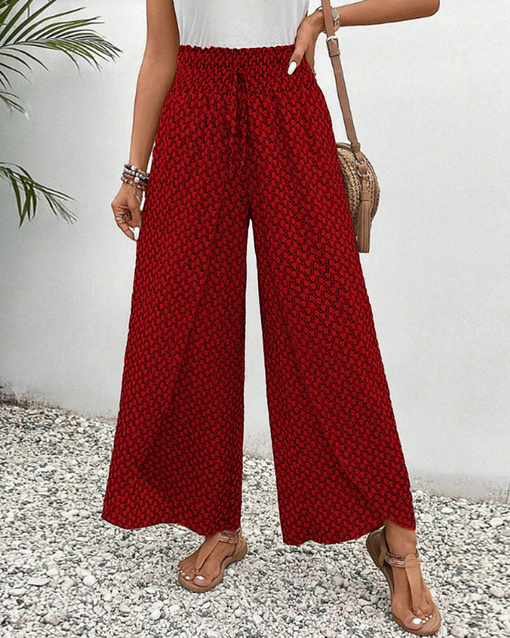Women's Wide Leg Trousers with Relaxed Fit and Breathable Fabric