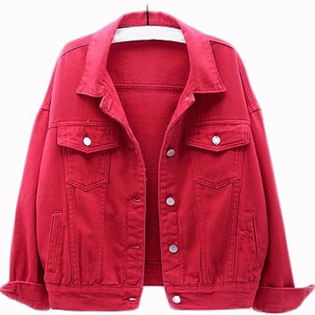 Street Wave Denim Jacket For Women Durable Comfortable Stylish Autumn Essential Versatile Everyday Wear