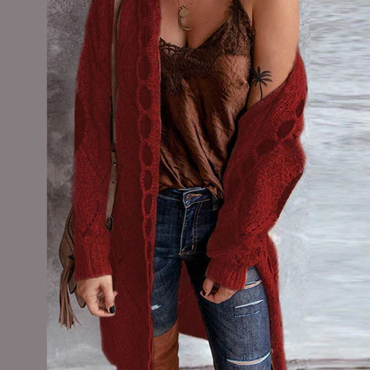 Streetwave Hooded Knit Cardigan For Women Trendy Cozy Easy Care Warmth Premium Quality