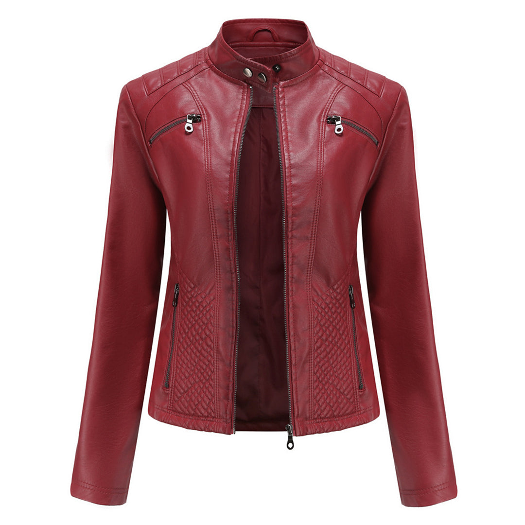 Streetwave Leather Jacket For Women With Quilted Panels Premium Real Leather Effortless Style