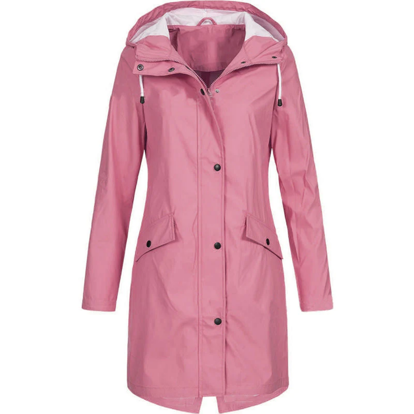 Street Wave Women's Waterproof Long Raincoat With Hood For All Weather Outdoor Enthusiasts