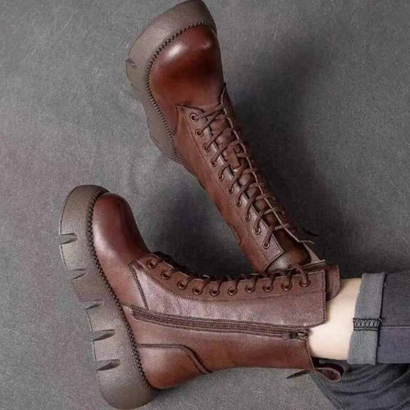 Street-Wave Retro Style Boots For Women Warm Comfort