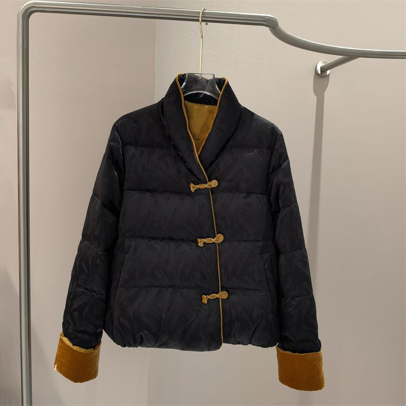 Retro Chic Chenille Puffer Women’s Jacket