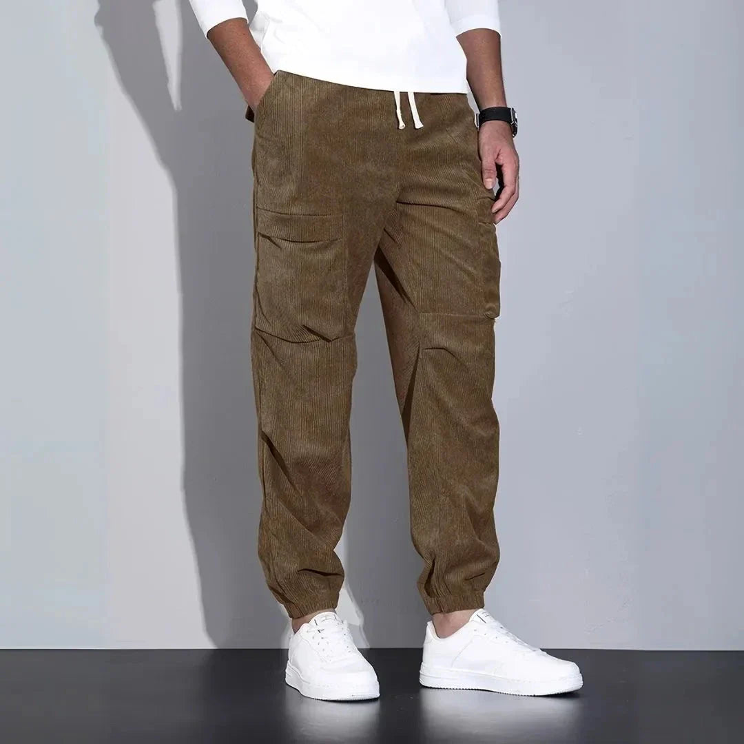 Waylynn Corduroy Cargo Joggers Unisex Premium Comfort With Pockets