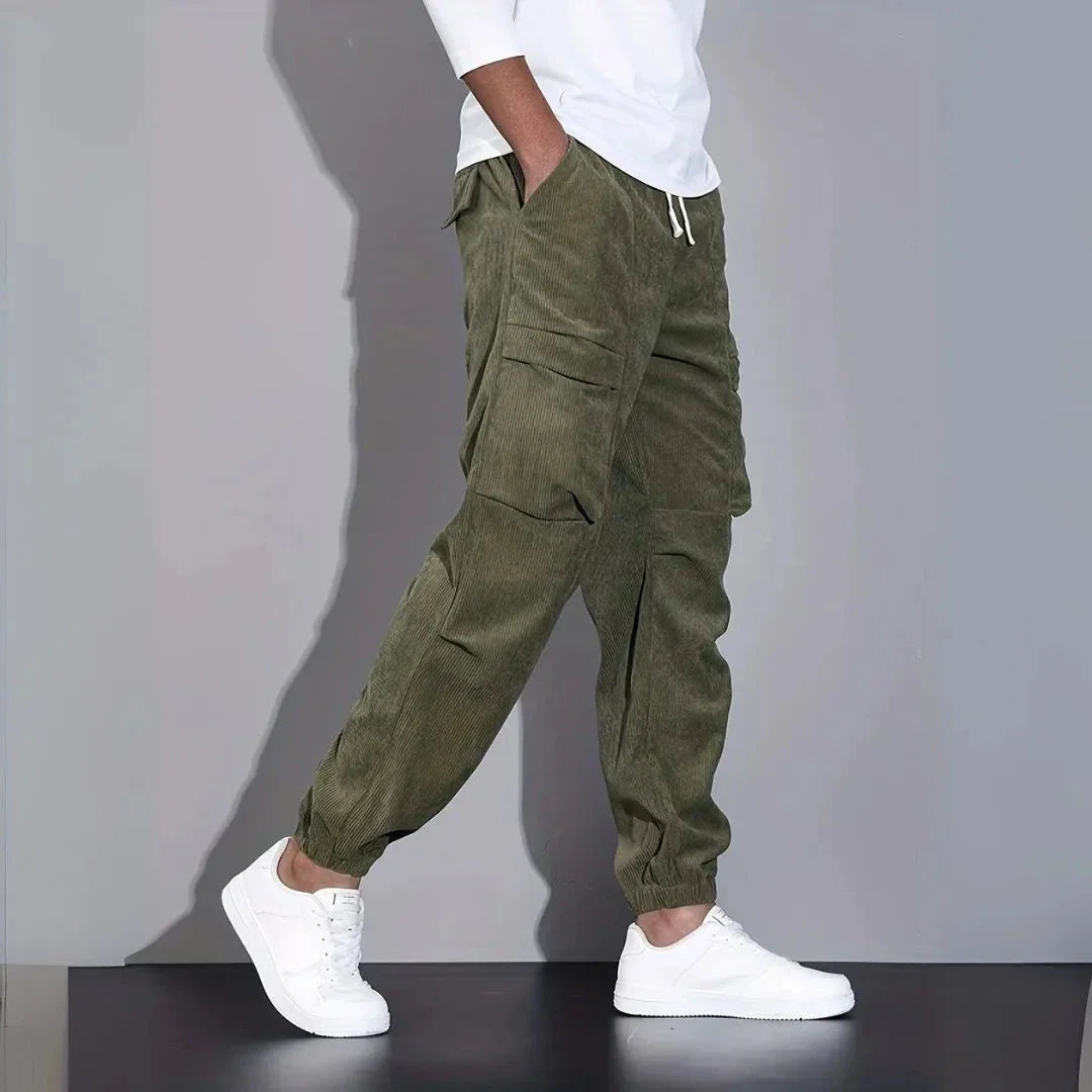 Waylynn Corduroy Cargo Joggers Unisex Premium Comfort With Pockets
