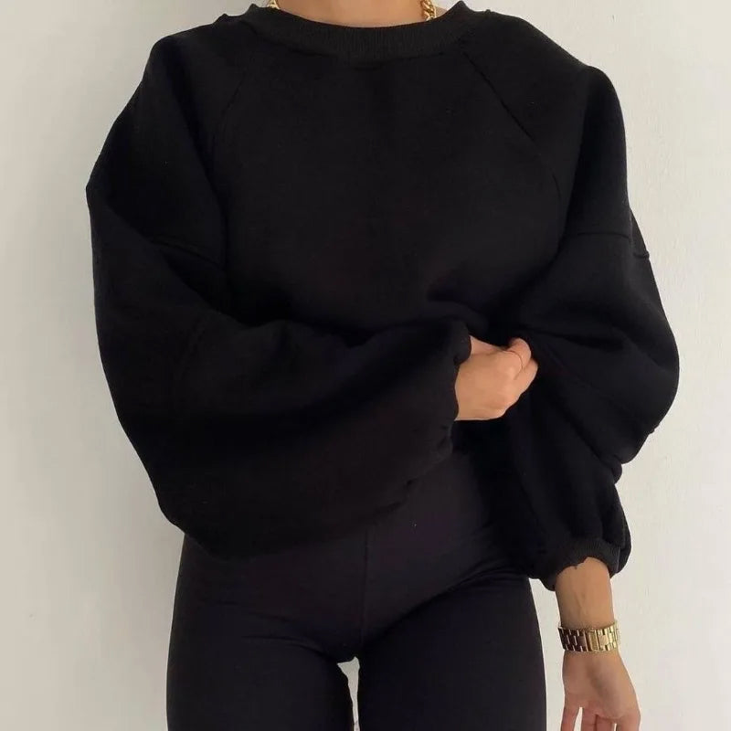 Street Wave Womens Winter Oversized Sweatshirt Cozy Comfort