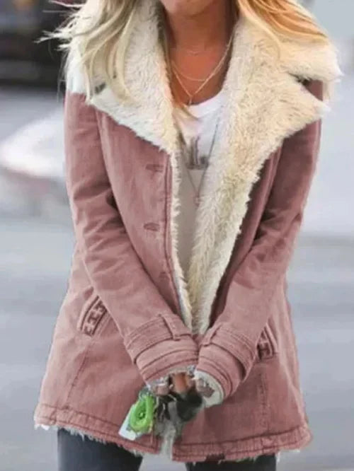 Street-Wave Women Sherpa-Lined Winter Jacket for Cozy Warmth and Everyday Style and Luxury Fleece Lining