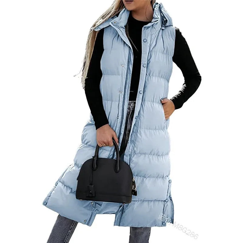 Street Wave Kathleen Puffer Jacket Hooded Unisex Long Coat
