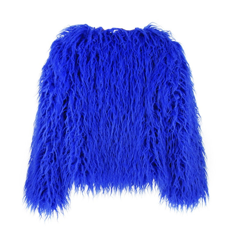 Streetwave Martina Faux Fur Coat For Women Luxurious Warmth Plush Pink Fur Outerwear