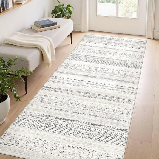 Eprolo Washable Boho Farmhouse Moroccan Geometric Indoor Carpet For Bedrooms