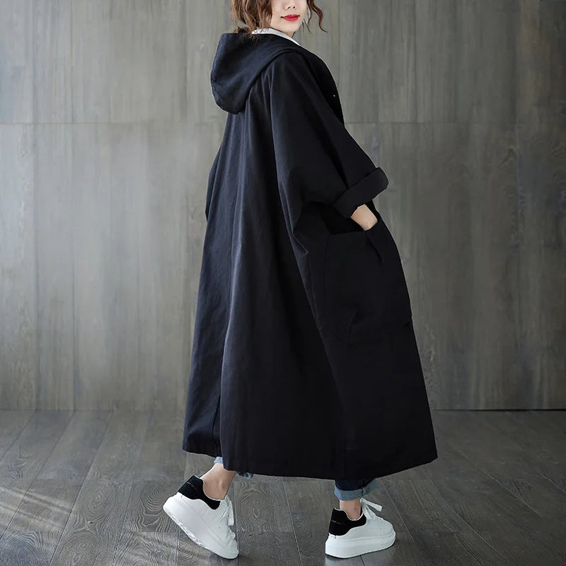 Kalie Women's Winter Coat Trench Style Luxurious Warmth Vintage Charm Street-wave