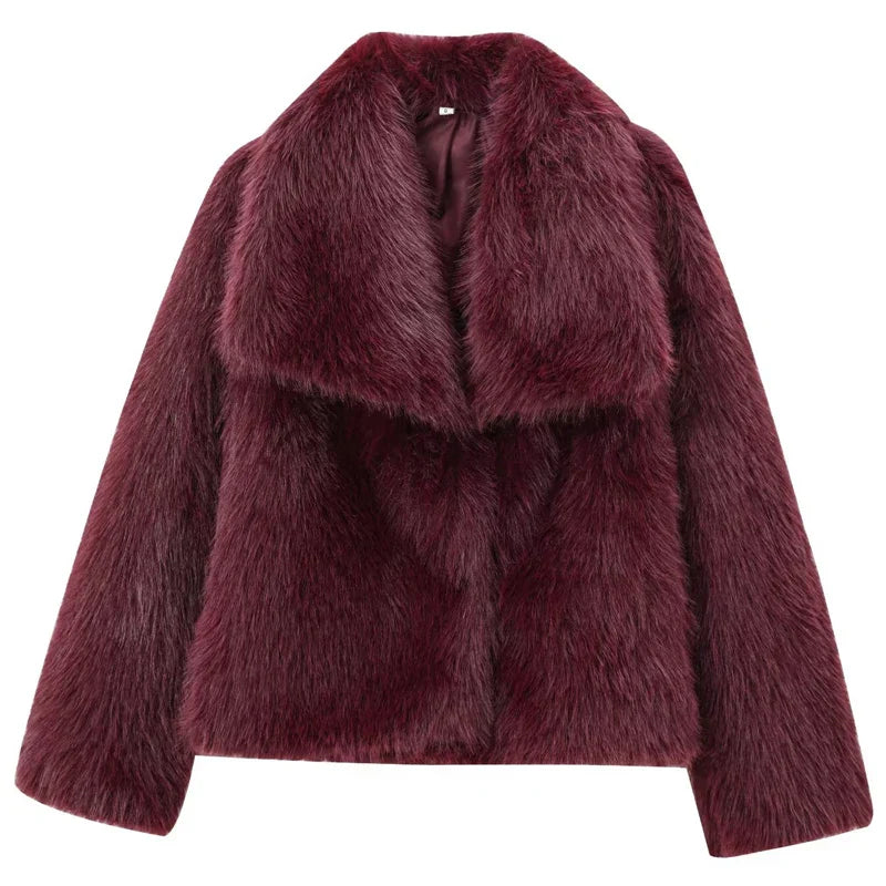 Street-Wave Feelings Faux Fur Jacket Luxurious Warmth Ultra Soft Urban Streetwear Women