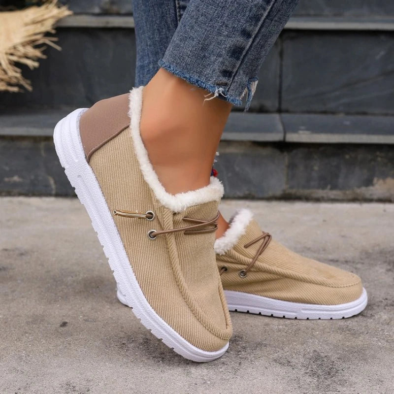 Street-Wave Women's Winter Shoes With Thick Velvet Lining For All Day Warm Comfort And Cozy Style