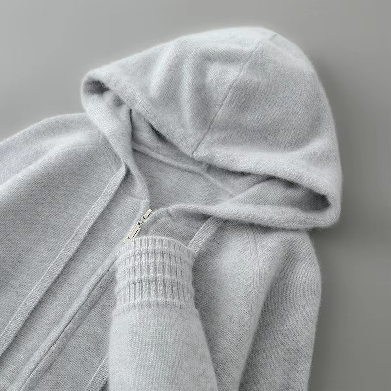 Men's Merino Wool Hooded Cardigan Sweater Jacket Sizes S-XXXL Warmth With Refined Style