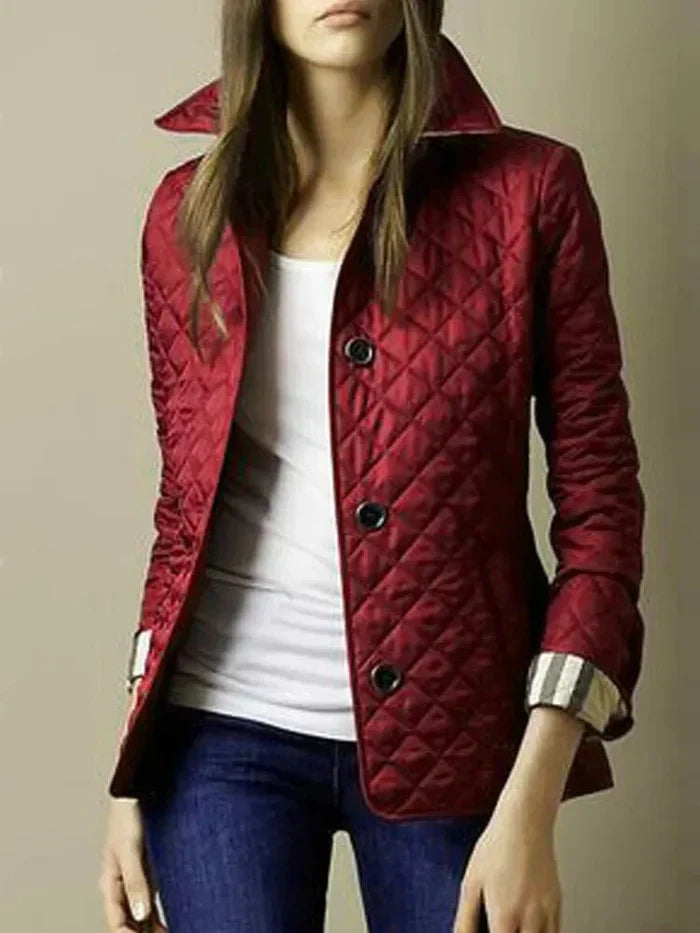 Street-Wave Quilted Coat for Women With Silk Cotton Blend Warmth and Timeless Elegance