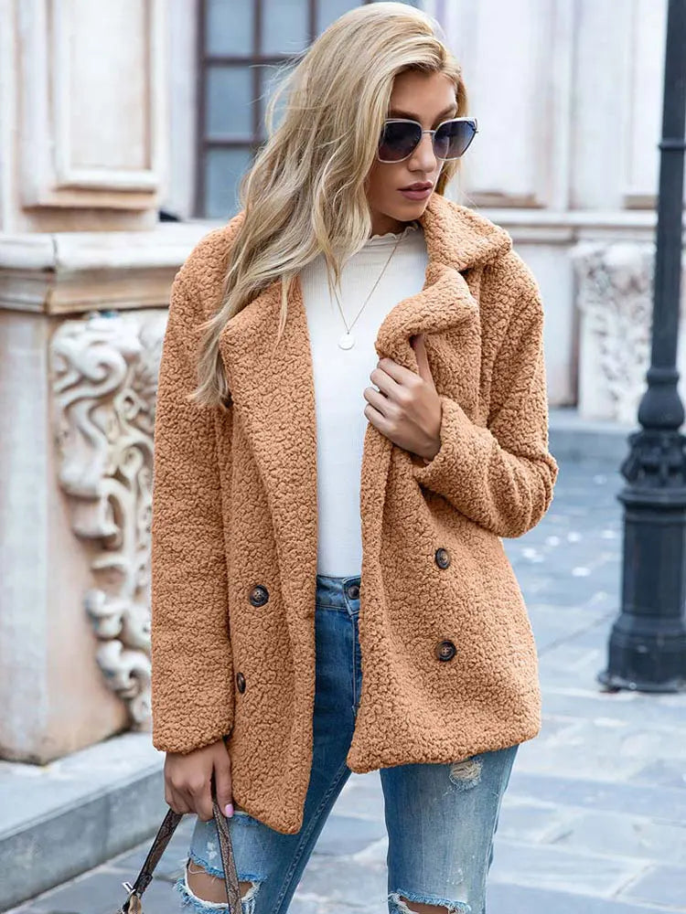 Street Wave Teddy Coat For Women Cozy Warmth Plush Fur Winter Outerwear Stylish And Practical