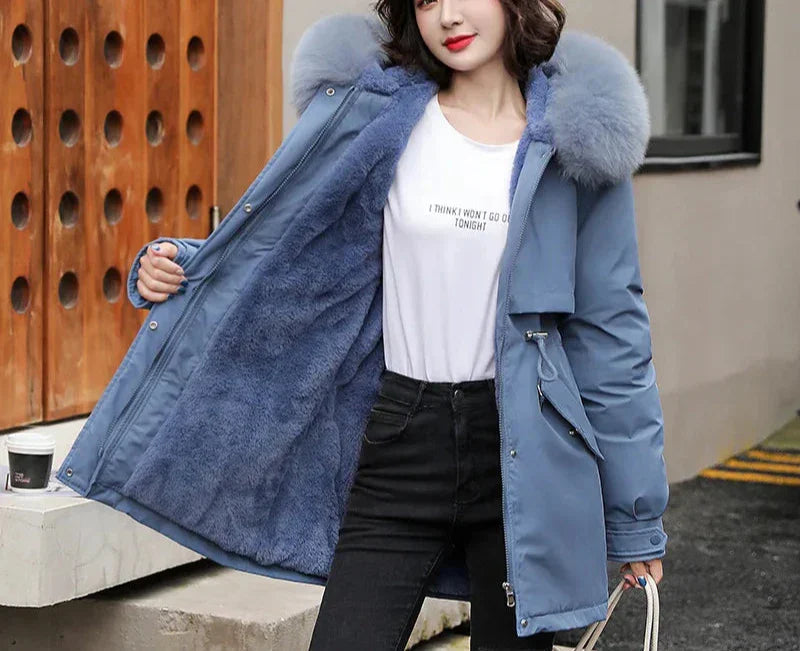 Streetwave Womens Insulated Winter Coat With Removable Faux Fur Collar And Hood For Warmth