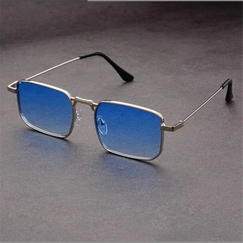 Nexium Rectangular Sunglasses With Featherlight Metal Frame UV400 Lenses And Adjustable Nose Pads