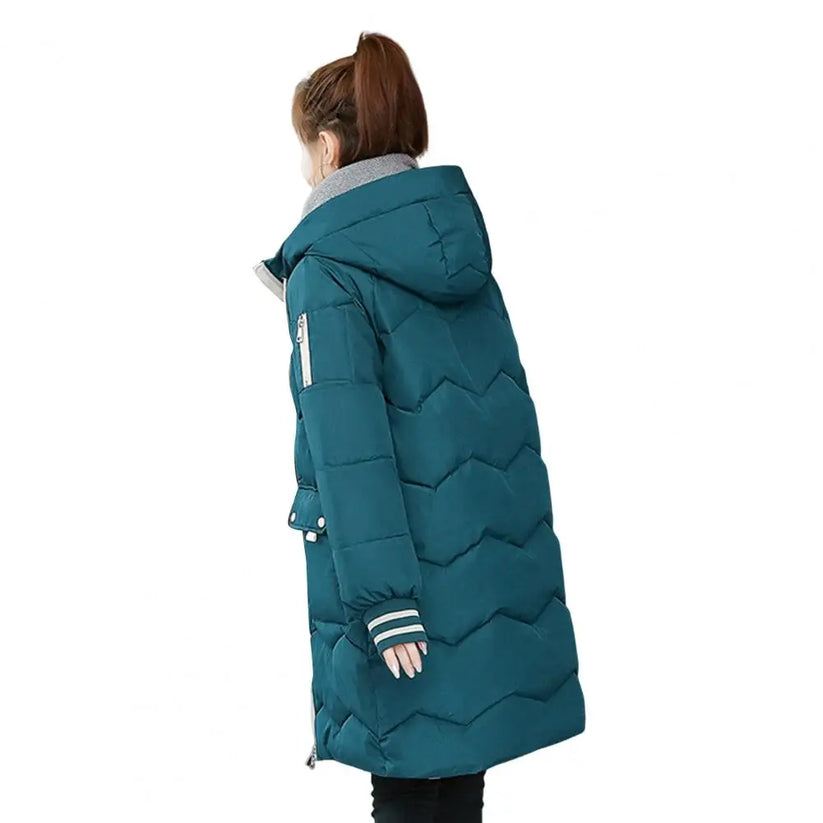 Street-wave Puffer Coat For Women Warm Lined Long Parka Cozy Comfort Sustainable Design