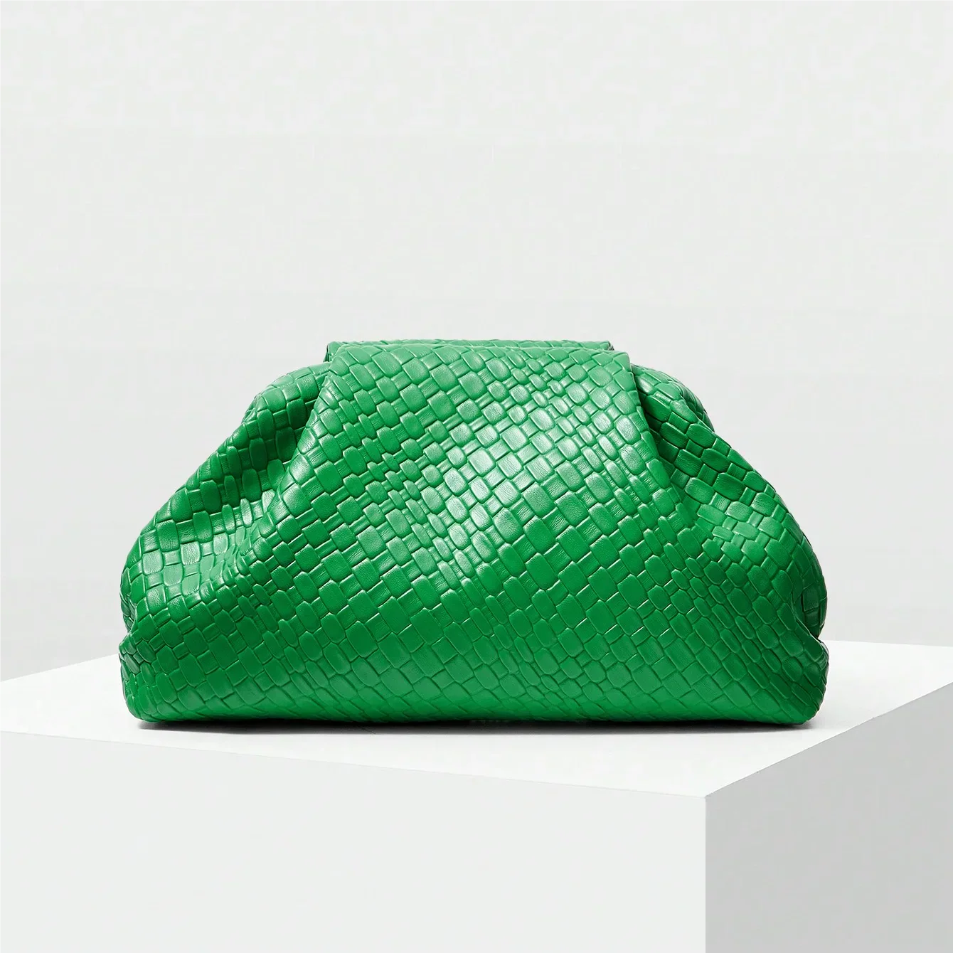 Street-Wave Sia Mini Clutch - Embossed Crocodile Print Vegan Leather In Vibrant Colors