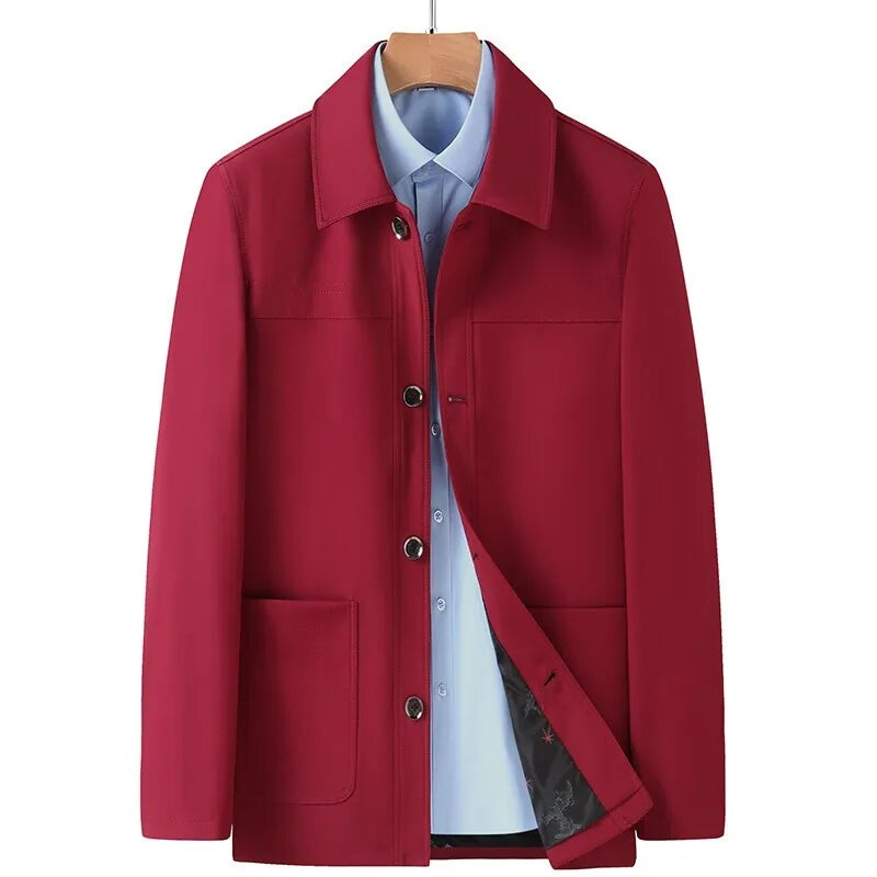 Street-wave Vegan Casual Jacket With Front Pockets And Button Closure For Eco Fashion Lovers