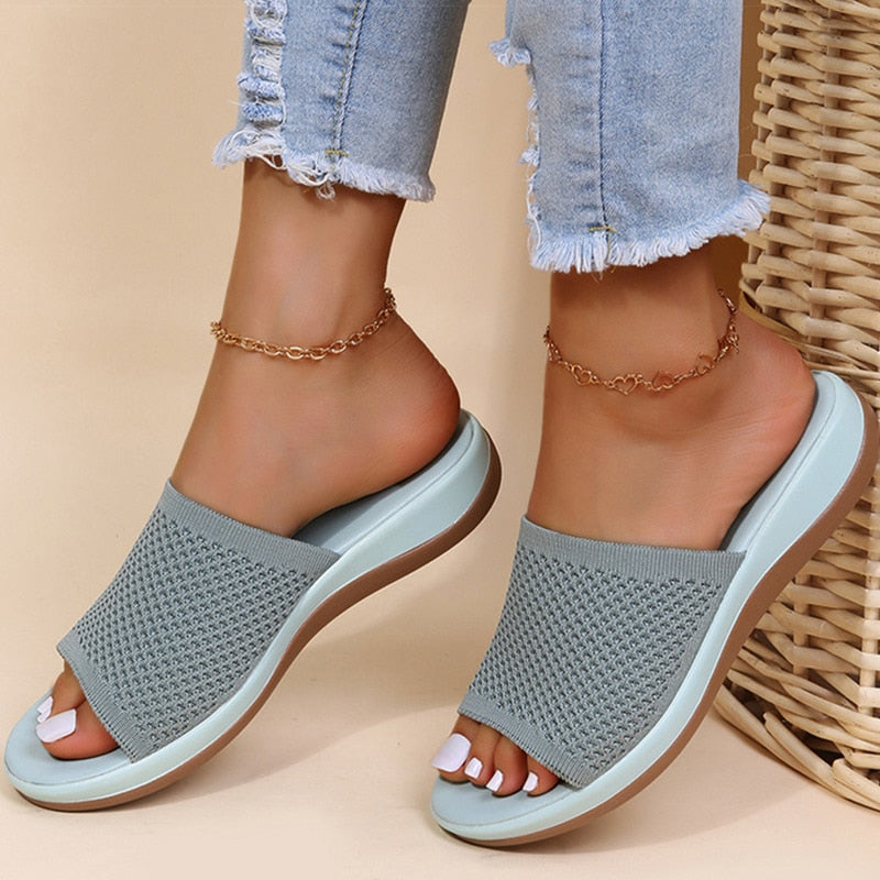 Orthopedic Slippers For Women Street Wave Comfort Foot Support At Home For Joint Relief