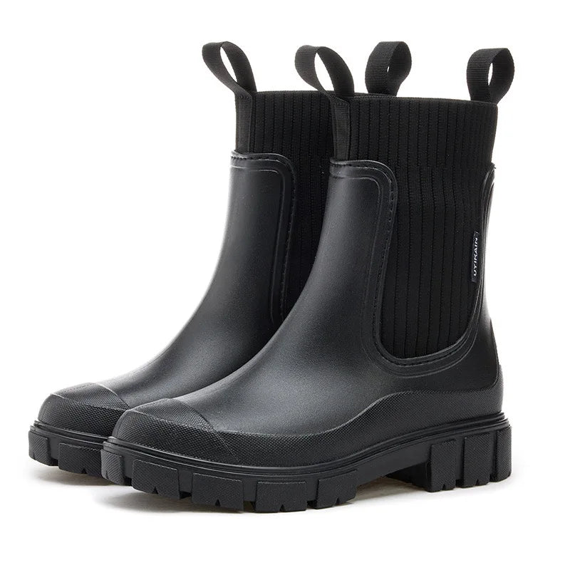 Street-wave Waterproof Ankle Boots For Women With Chunky Sole Modern Durable Style