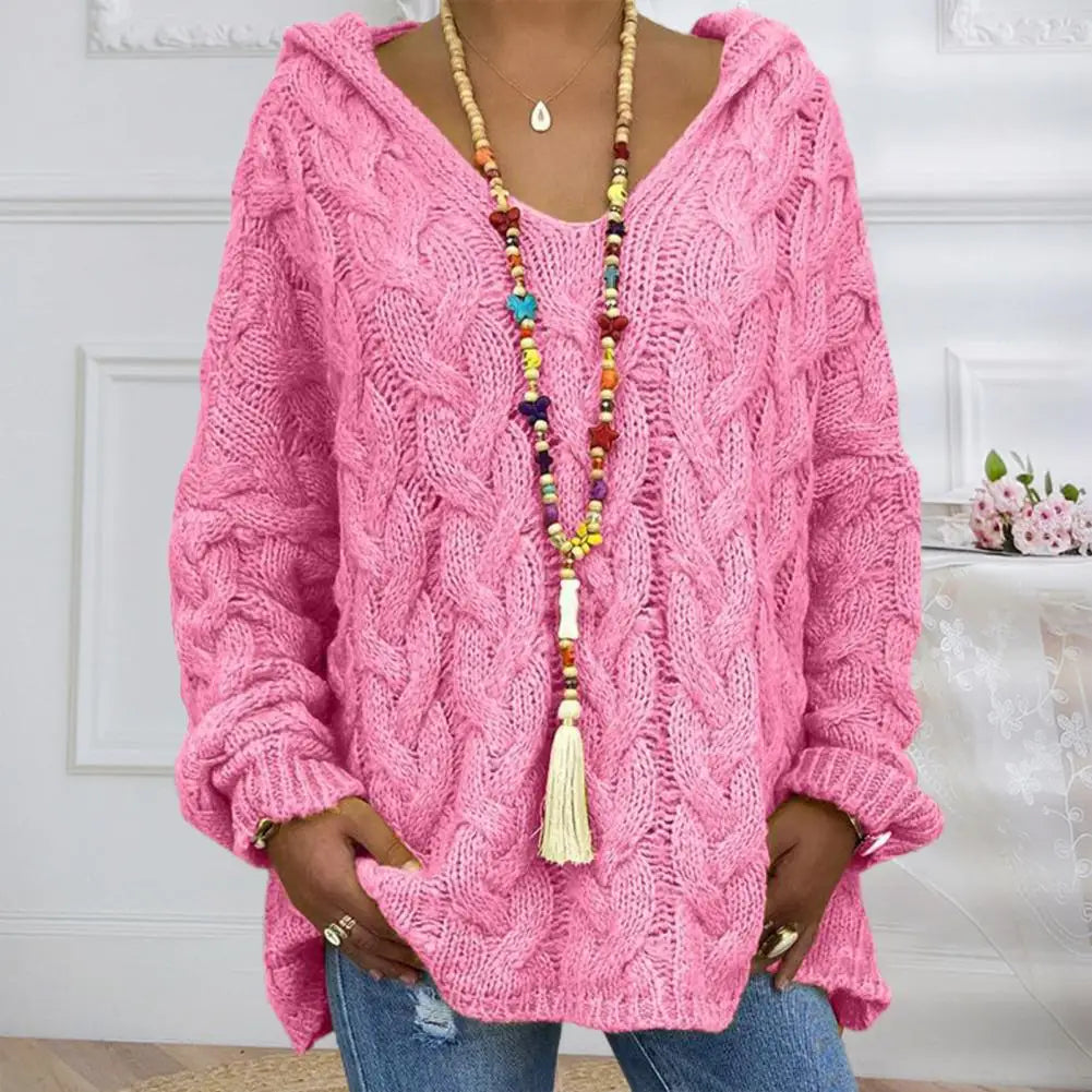 Street-wave Oversize Cable Knit Pullover Soft Cozy Everyday Comfort for Women and Men