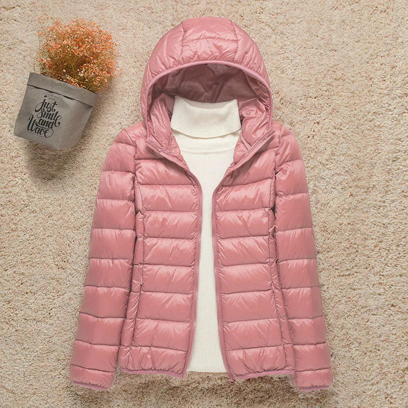 Street Wave Puffer Winter Jacket With Hood And Full Zip For Women Cozy Warmth Weatherproof Outerwear