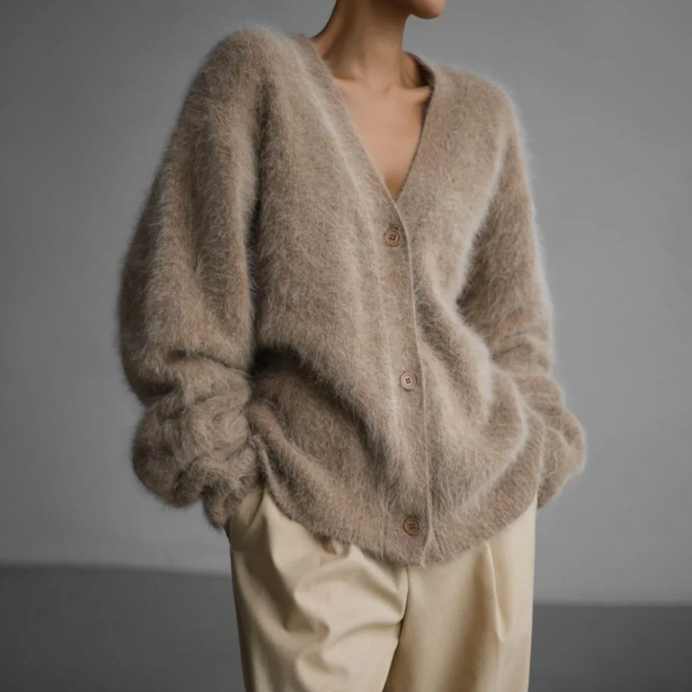 Street-wave Fine Knit Cardigan For Women - Cozy Warmth Elegant Layering Everyday Wardrobe Essential