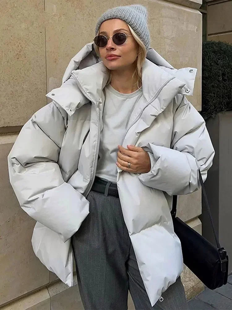 Street-Wave Womens Puffer Jacket Waterproof Cozy Warm Lining Stylish Winter Coat