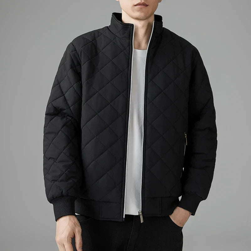 Dallin Padded Quilted Jacket For Men With High Performance Insulation Zipper Closure And Adjustable Hem