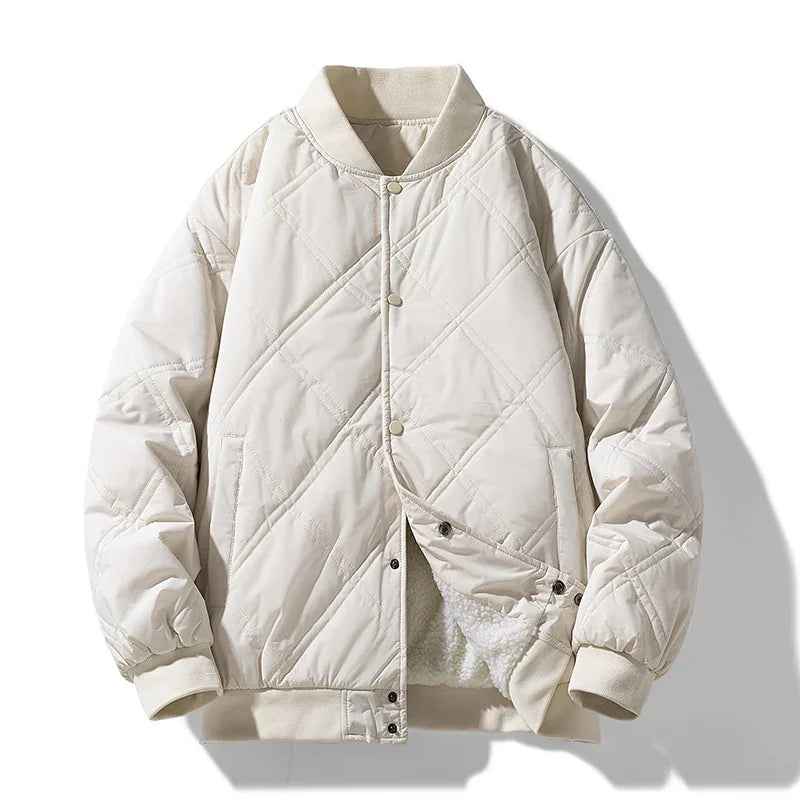 Street-Wave Arlo Fleece Lined Jacket For Men Winter Warm Quilted Cotton Padded Outerwear Style