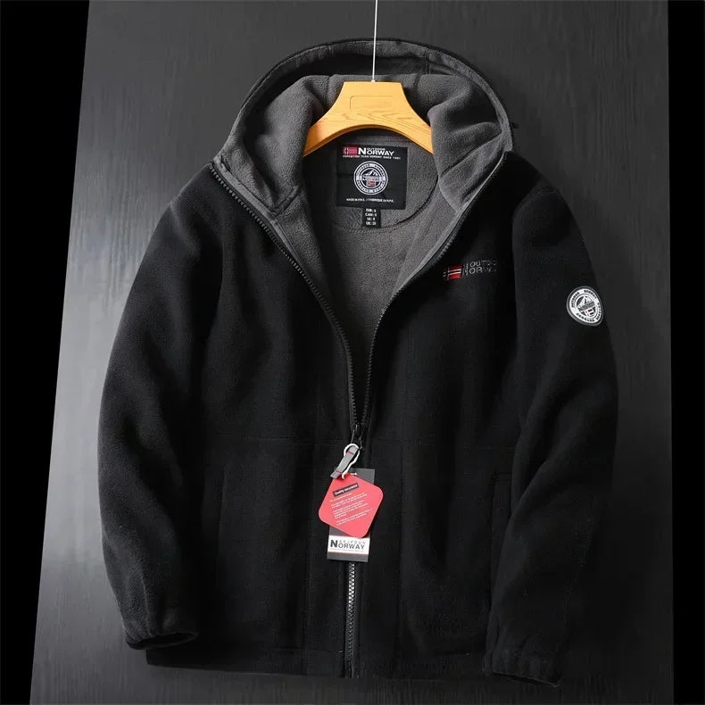 Street Wave Extra Warm Zip Hooded Jacket For Men With Superior Thermal Insulation And Durable Build