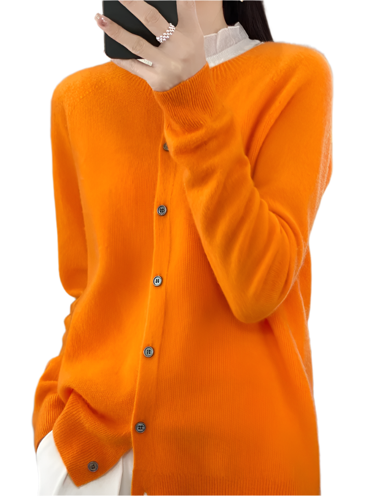 Street-Wave Women Knit Cardigan Jacket Warm Cozy Premium Materials Button Front Winter Essential