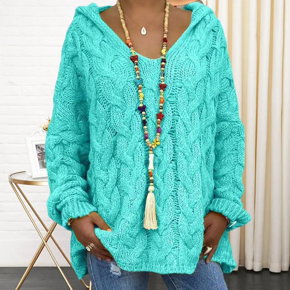 Street-wave Oversize Cable Knit Pullover Soft Cozy Everyday Comfort for Women and Men
